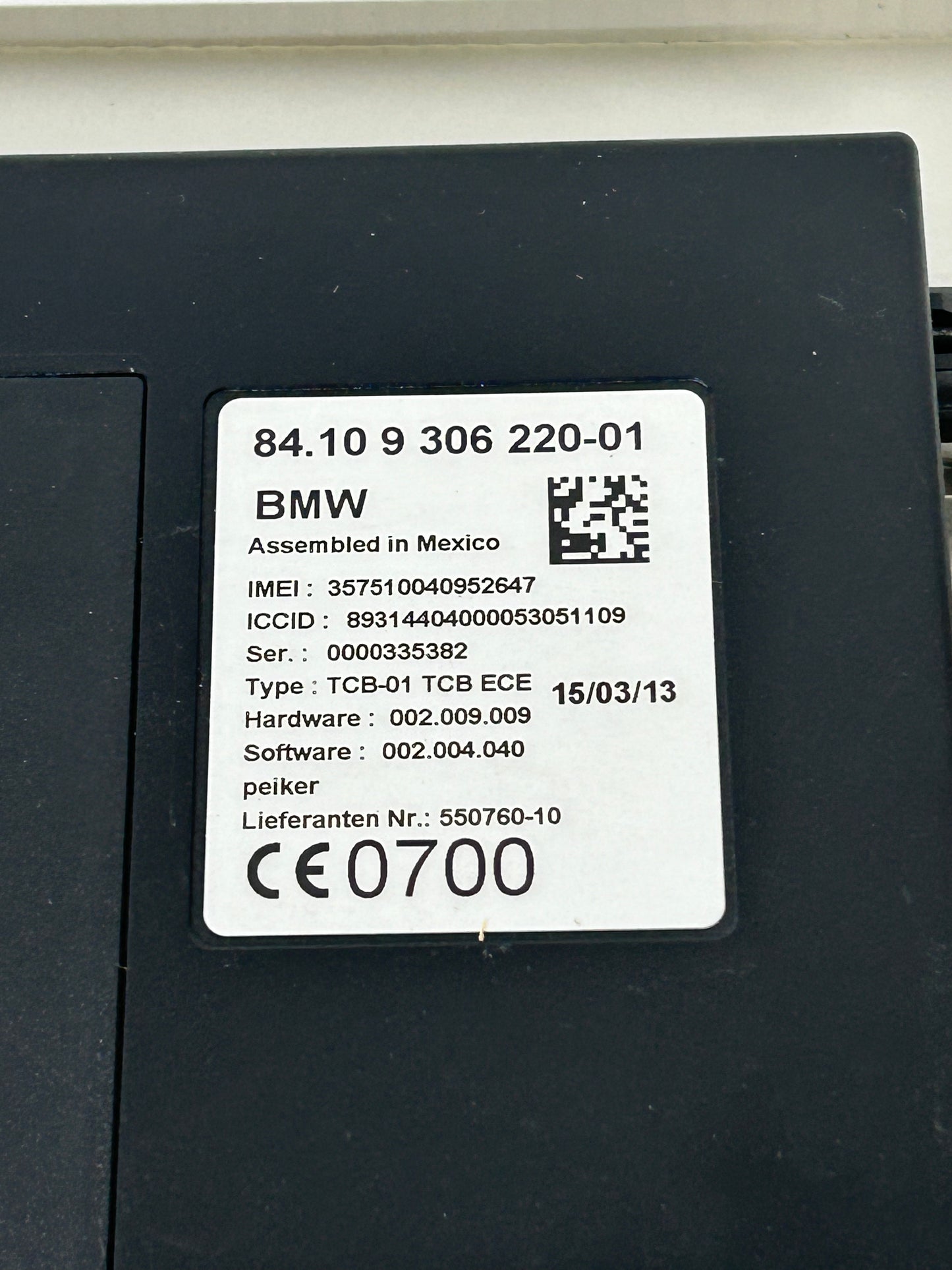 BMW Steuergerät Bluetooth Telematik Autotelefon F10/F11