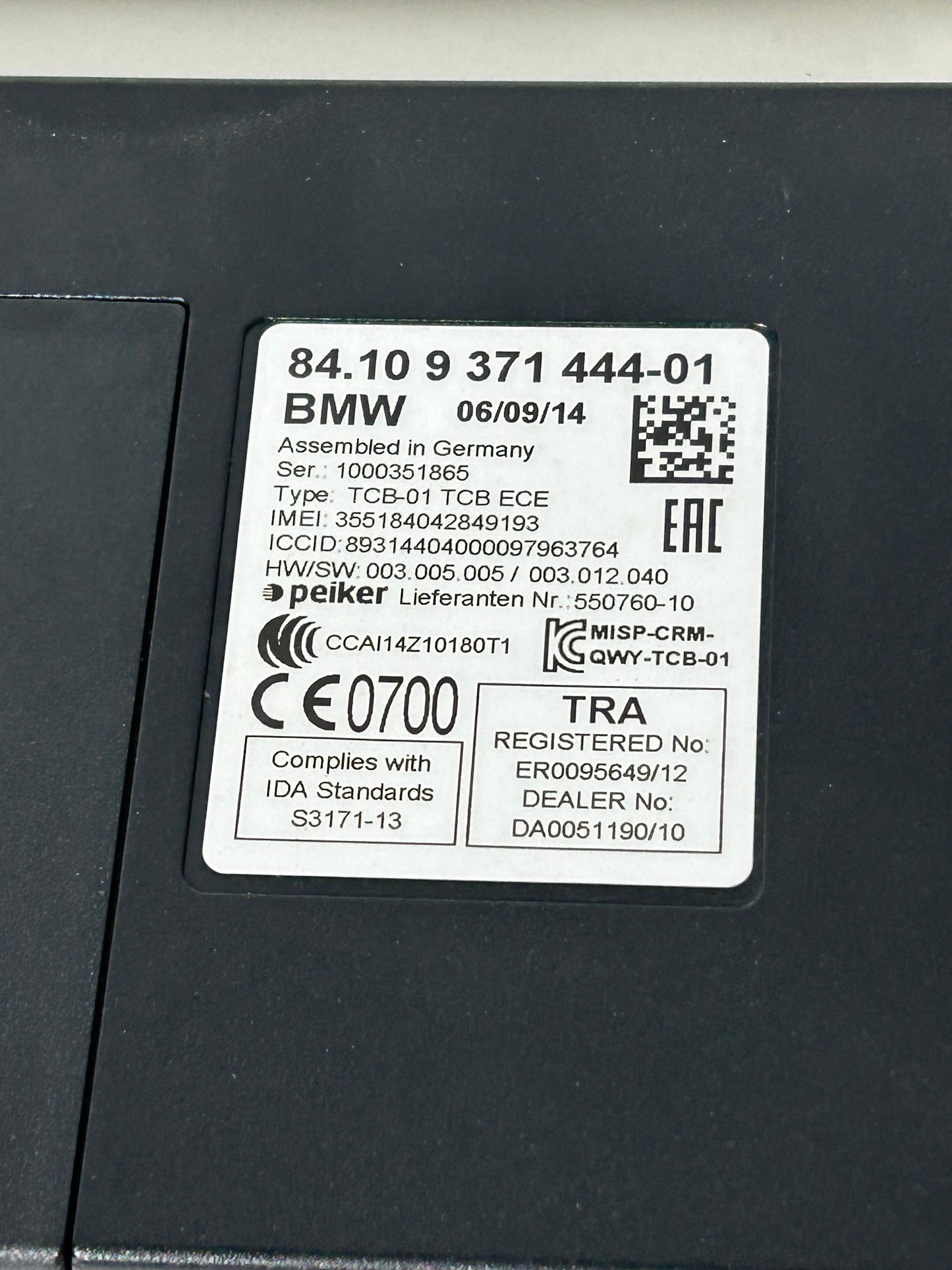BMW Steuergerät Bluetooth Telematik Autotelefon F10/F11