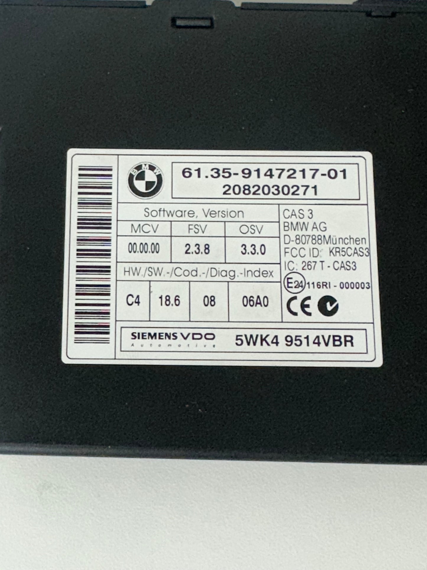 BMW CAS 3 Steuergerät E9x E8x E7x E6x