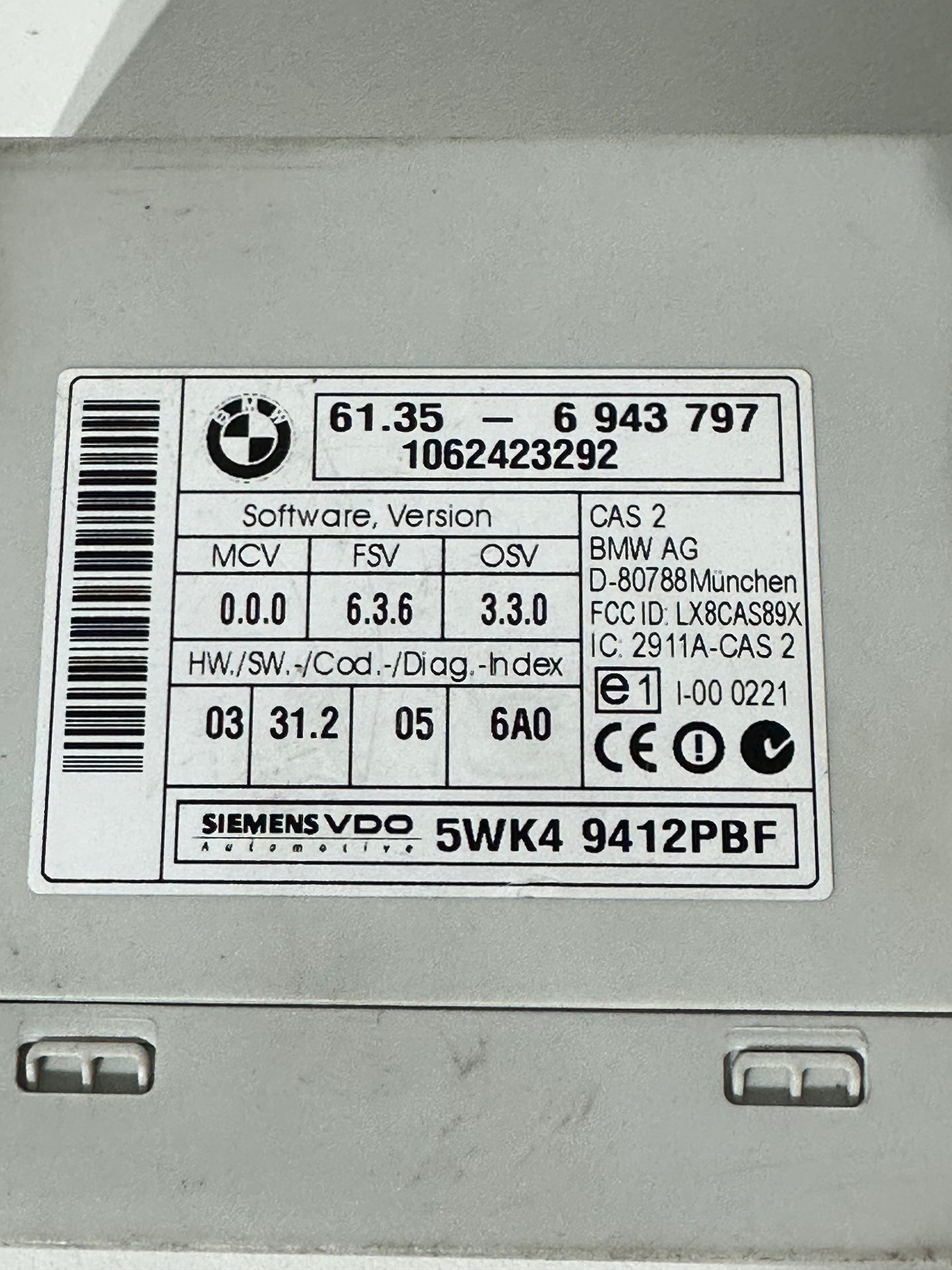 BMW CAS2 Steuergerät E6x