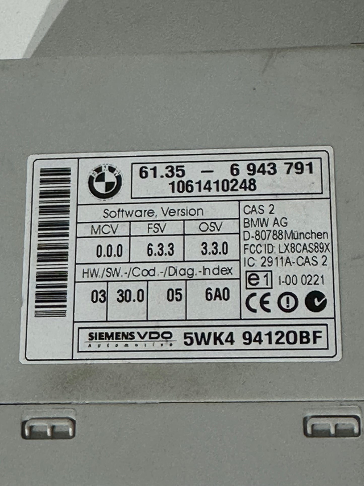 BMW CAS2 Steuergerät E8x E9x