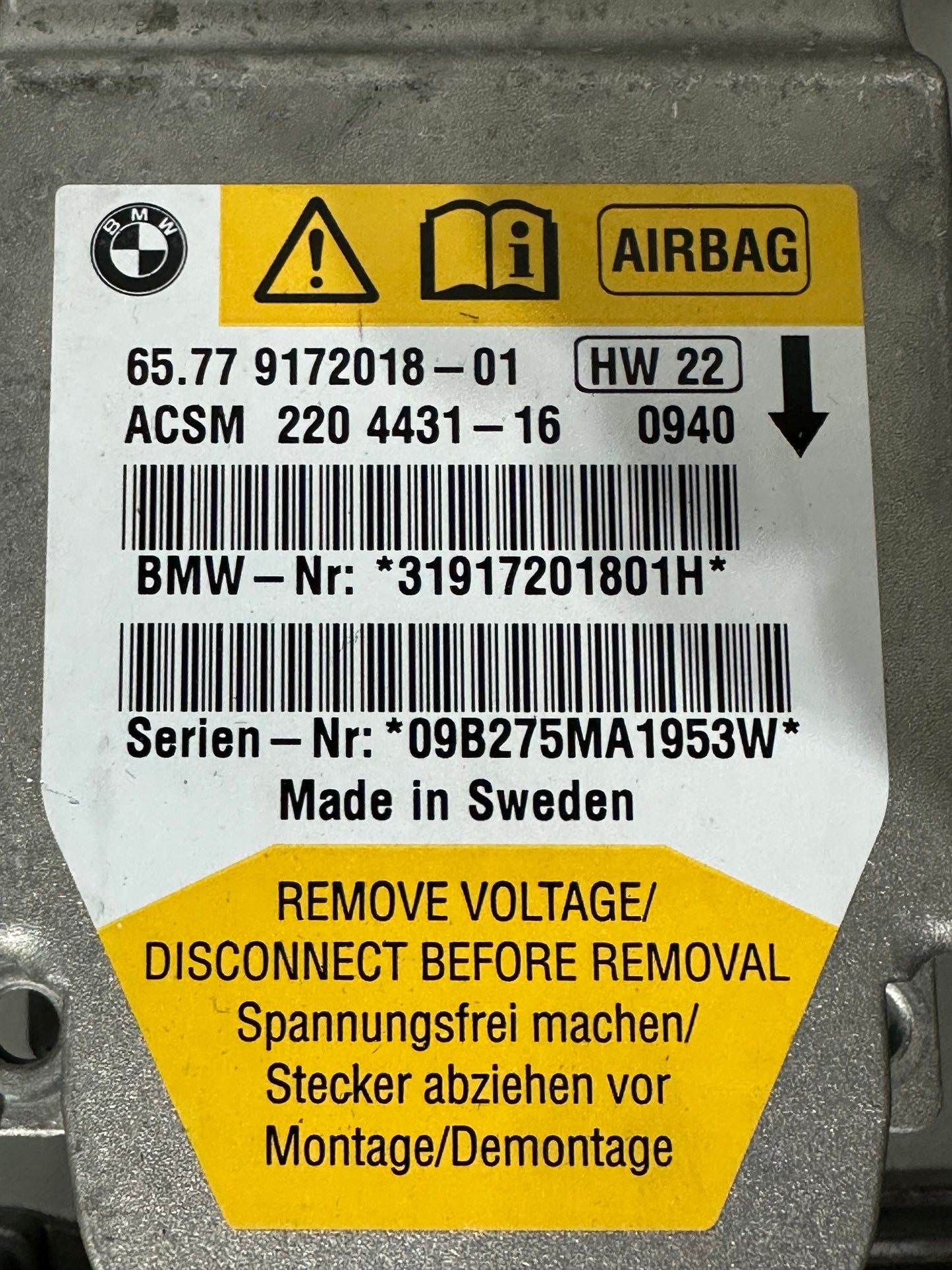 BMW Airbag-Steuergerät E60 E61