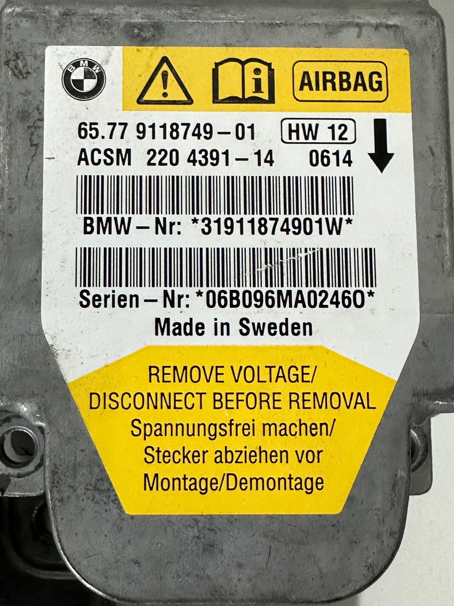 BMW Airbag-Steuergerät E60 E61