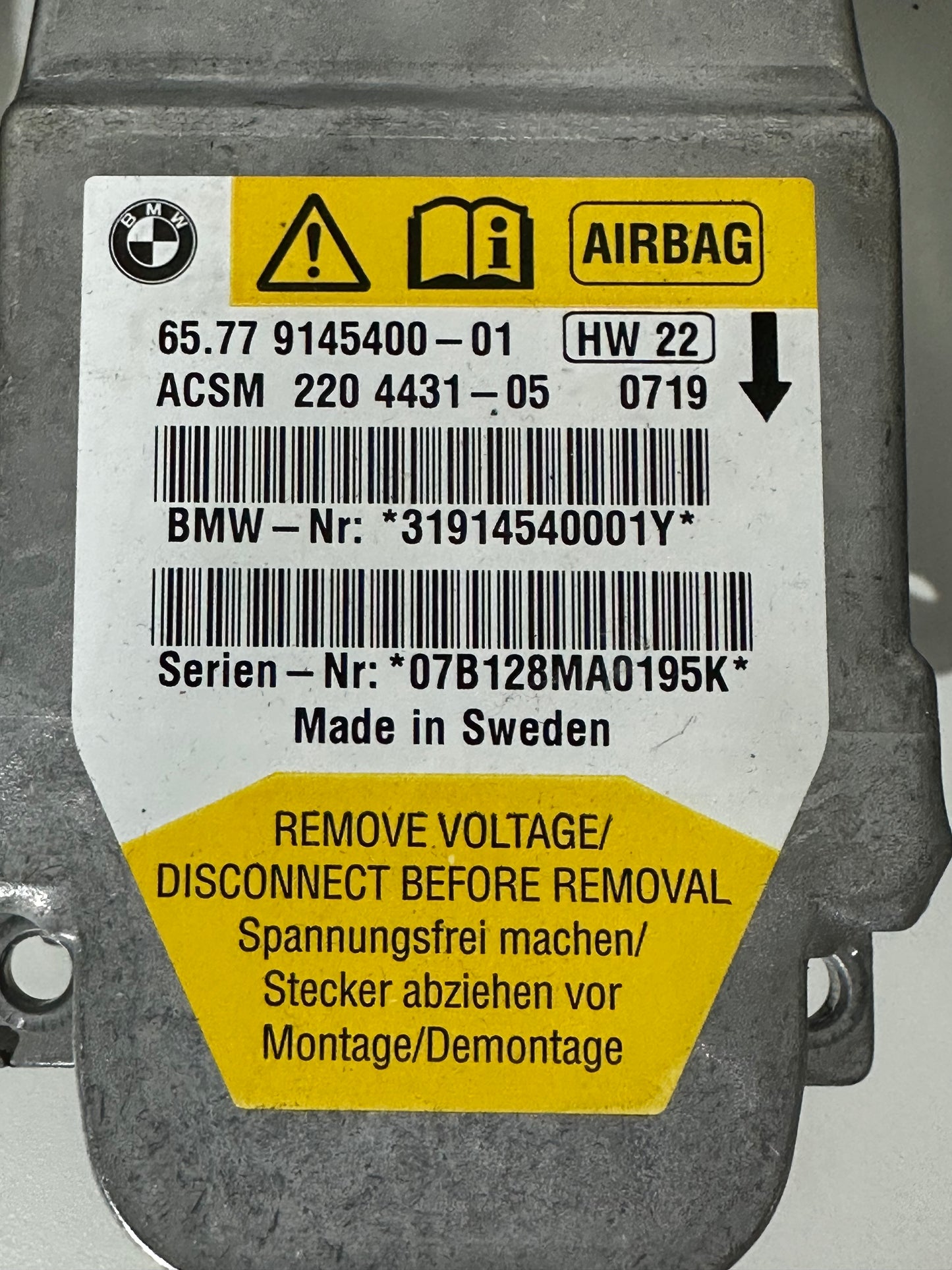 BMW Airbag-Steuergerät E60 E61