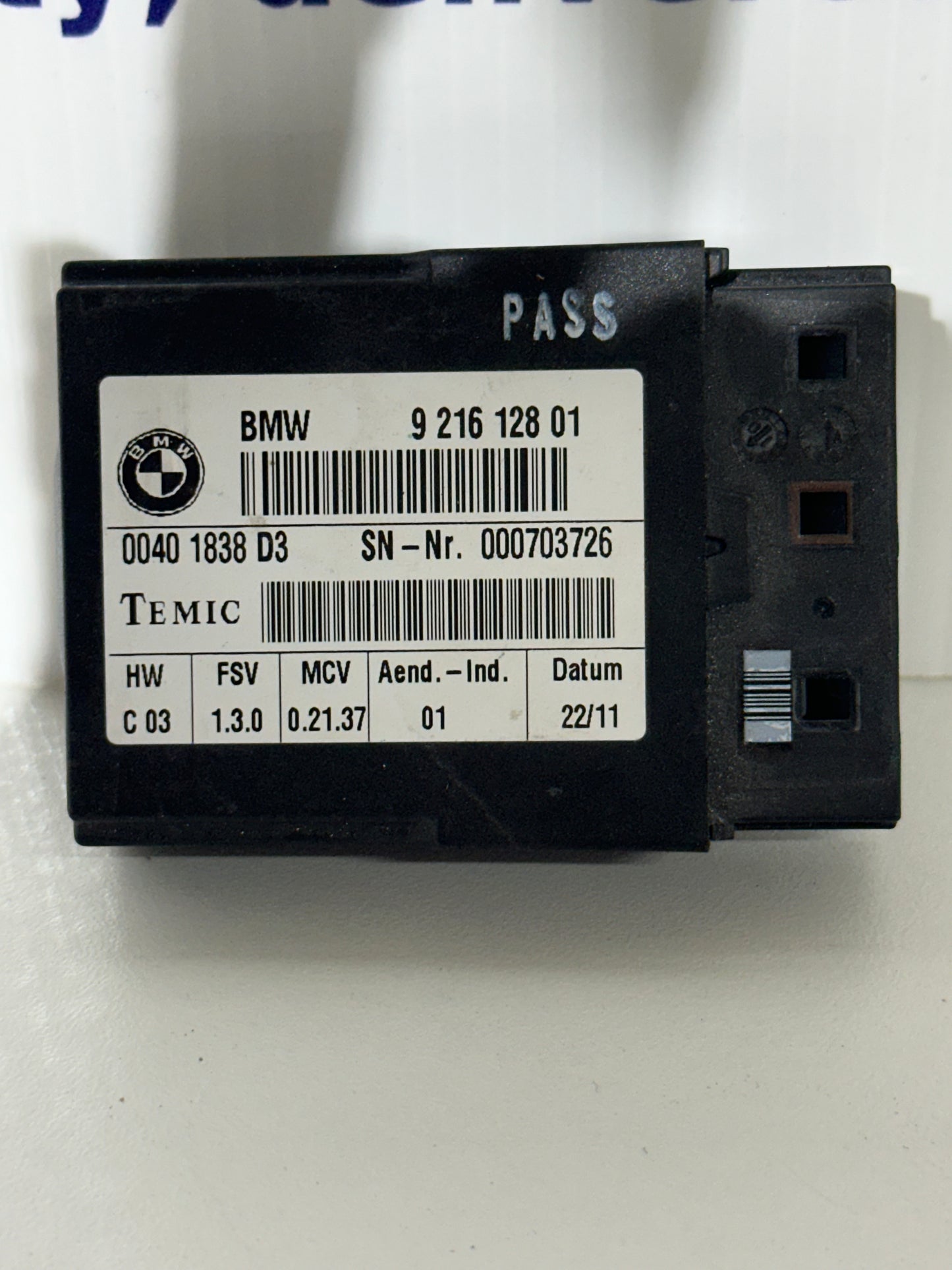 BMW E92 Gurtbringer Steuergerät